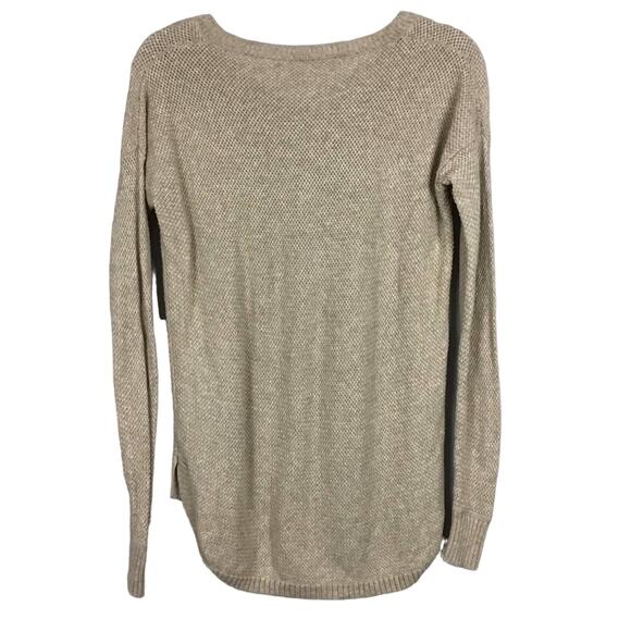 Madewell Chronicle Texture Pullover Sweater Heather Sand Tan Beige sz XS - Picture 7 of 10